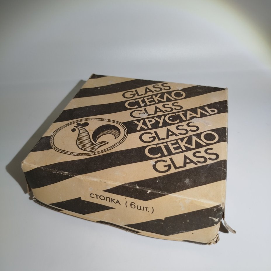 Набор стопок с цветочным декором на 6 персон (в оригинальной коробке)