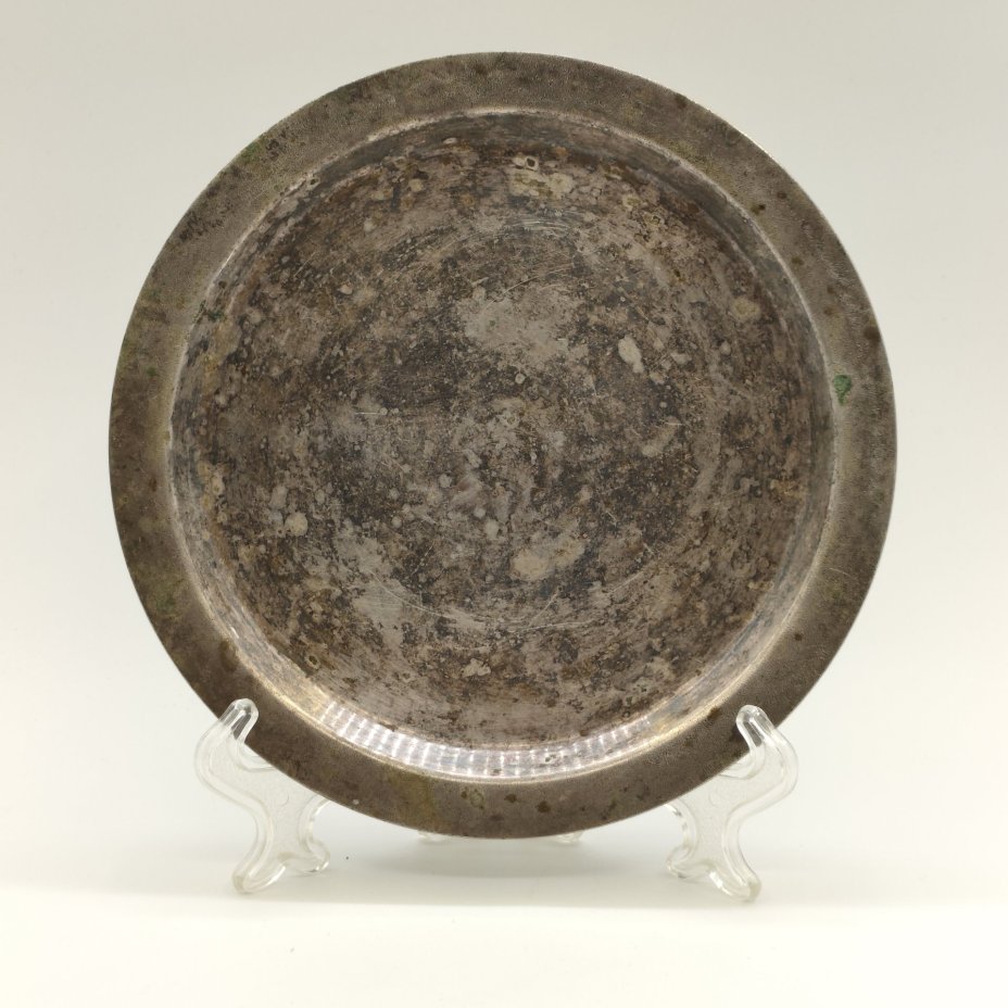 Поднос миниатюрный круглой формы, мельхиор (медь-никель), СССР, 1960-1990 гг.