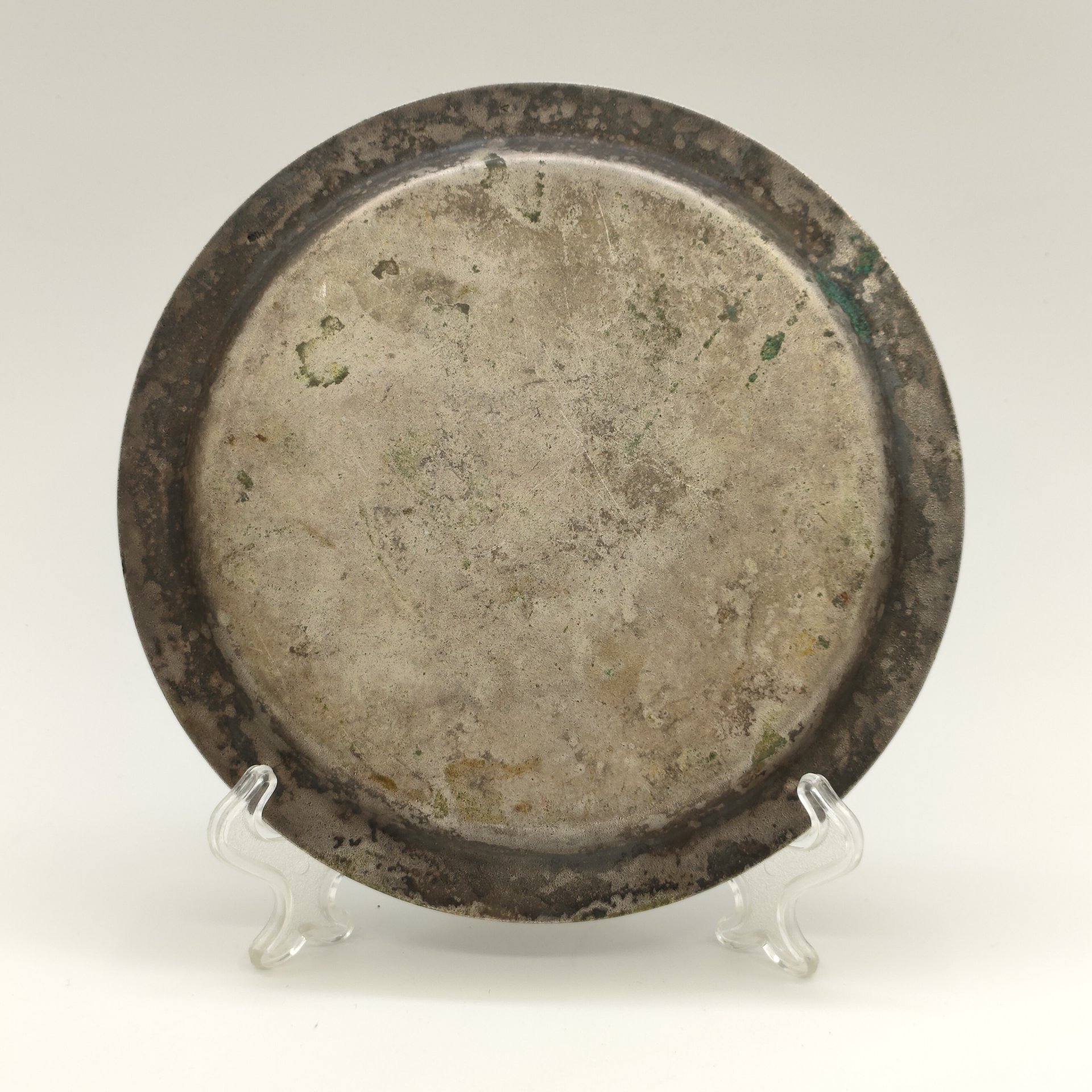Поднос миниатюрный круглой формы, мельхиор (медь-никель), СССР, 1960-1990 гг.