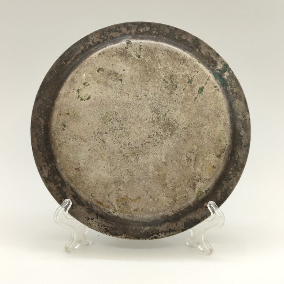 Поднос миниатюрный круглой формы, мельхиор (медь-никель), СССР, 1960-1990 гг.