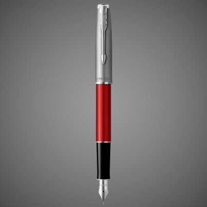 Перьевая ручка Parker Sonnet Entry Point Red Steel CT, перо: F, цвет чернил: black, в подарочной упаковке, Металлы: нержавеющая сталь, палладий, пластик