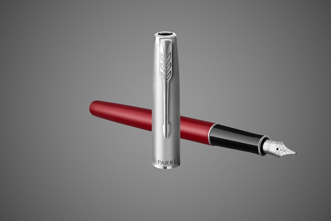 Перьевая ручка Parker Sonnet Entry Point Red Steel CT, перо: F, цвет чернил: black, в подарочной упаковке, Металлы: нержавеющая сталь, палладий, пластик
