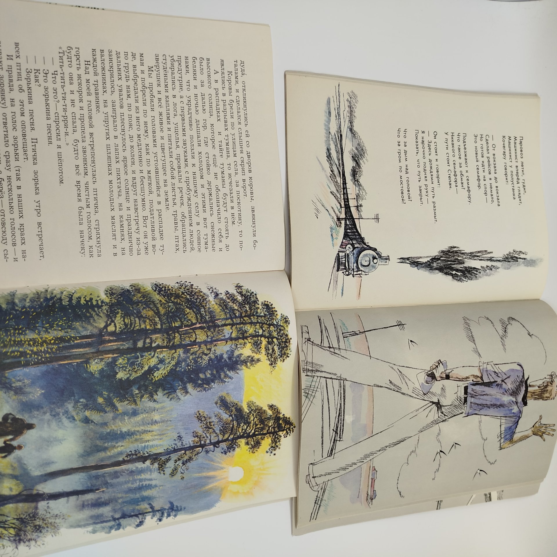 Набор из 5-ти детских книг (В. Астафьев "Зорькина песня", "Чайка", С. Михалков "Дядя Стёпа", Е. Чарушин "Медведь-рыбак", Г. Снегирёв "Как птицы и звери к зиме готовятся"), Издательство "Малыш", бумага, печать, СССР, 1983-1984 гг.