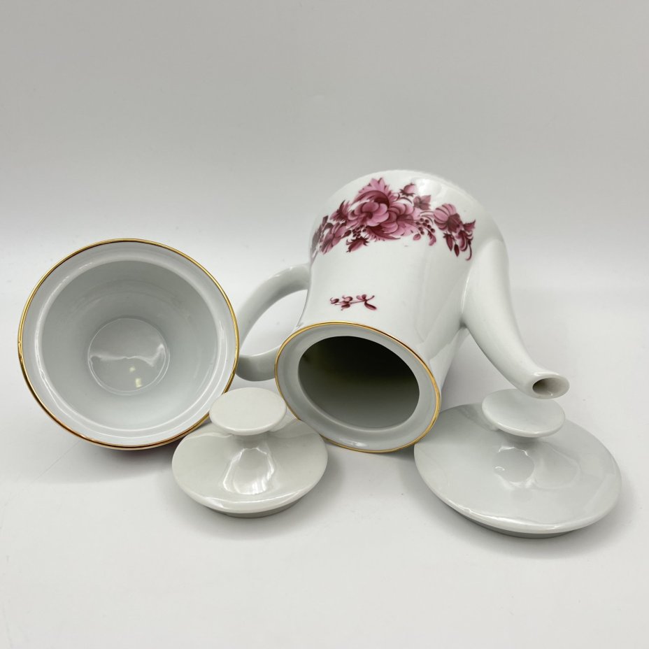 Сервиз кофейный с цветочным декором на 5 персон (12 предметов)