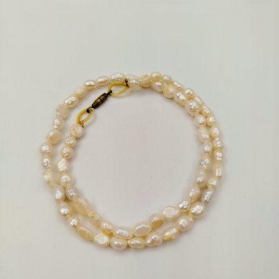 Бусы винтажные, натуральный жемчуг, металл, СССР