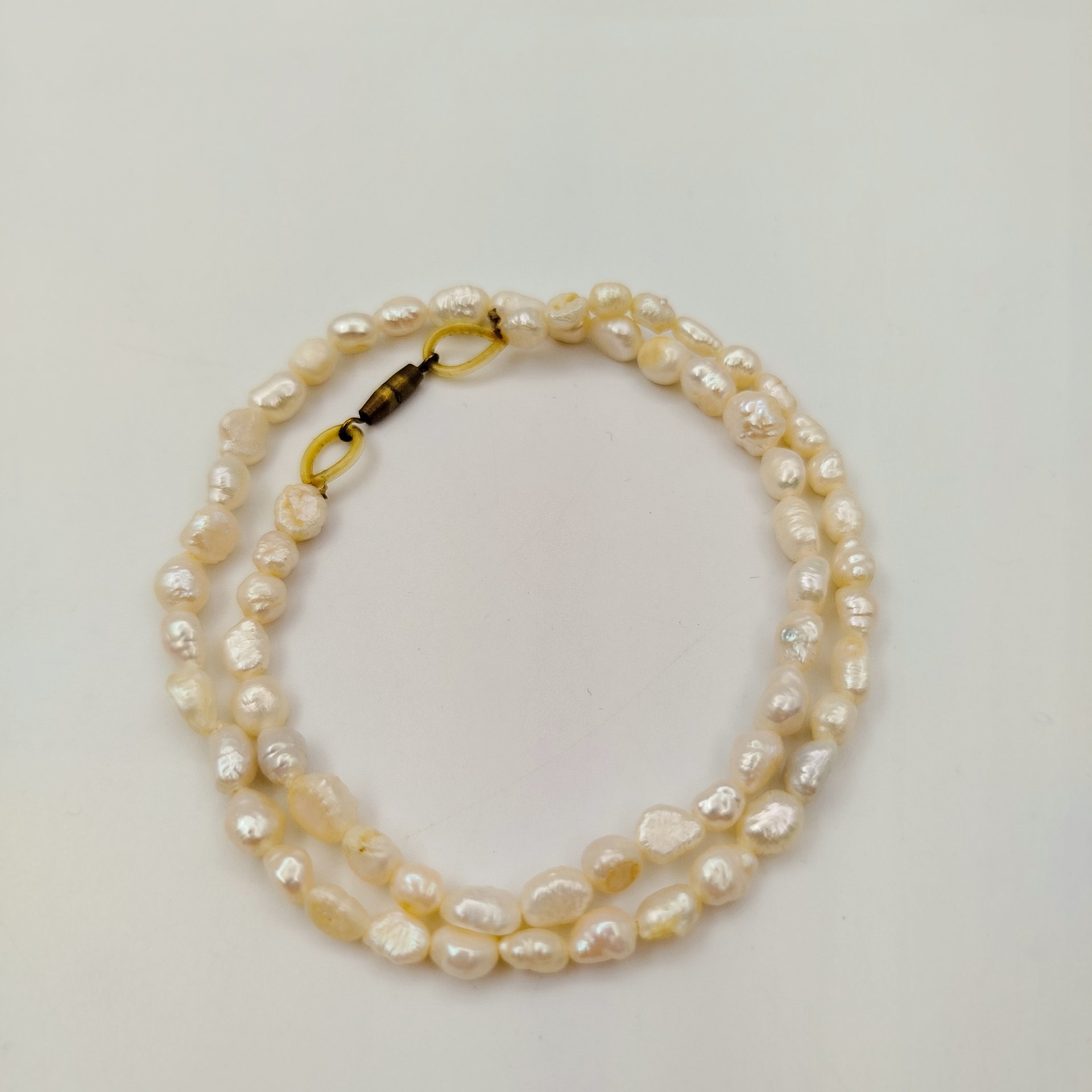 Бусы винтажные, натуральный жемчуг, металл, СССР