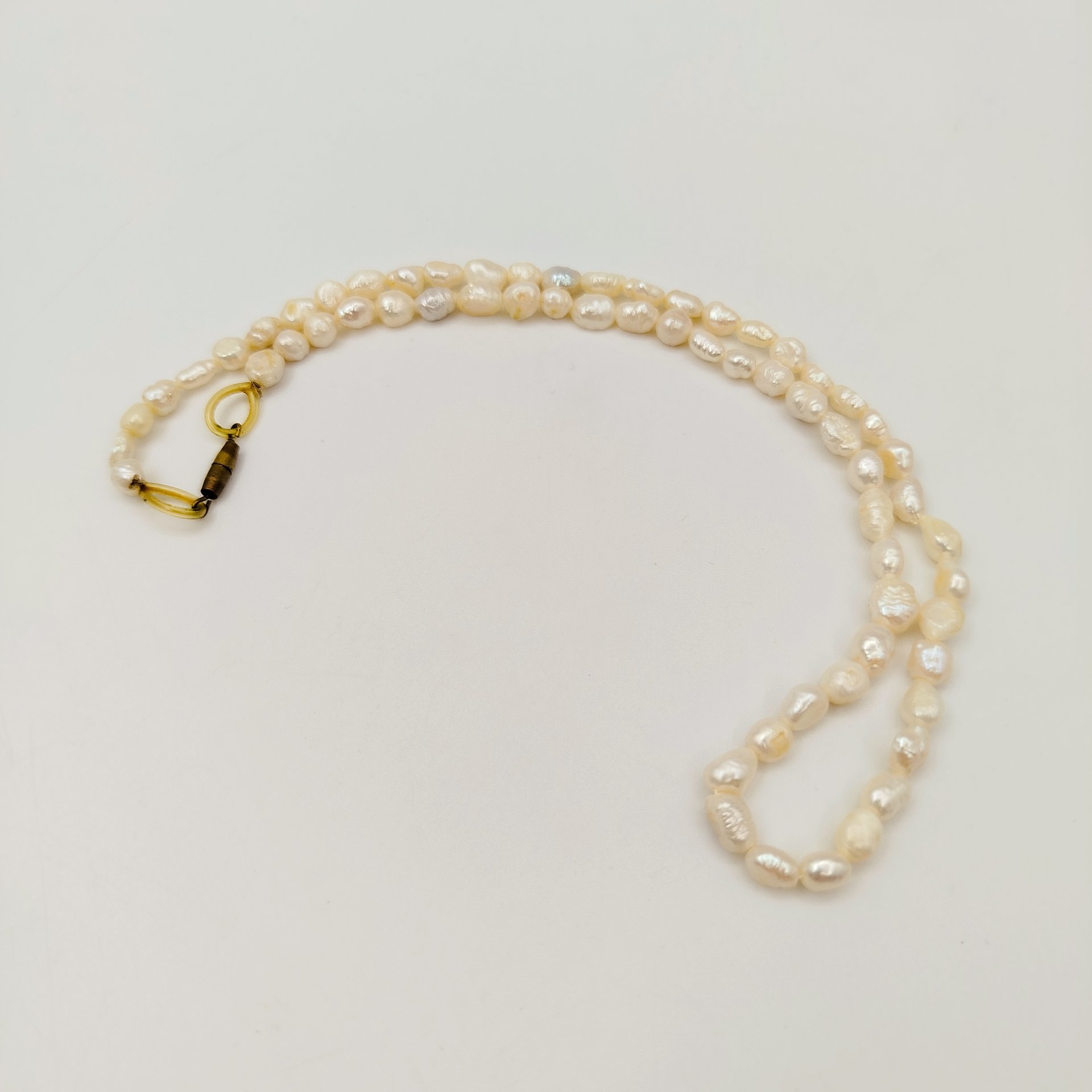 Бусы винтажные, натуральный жемчуг, металл, СССР