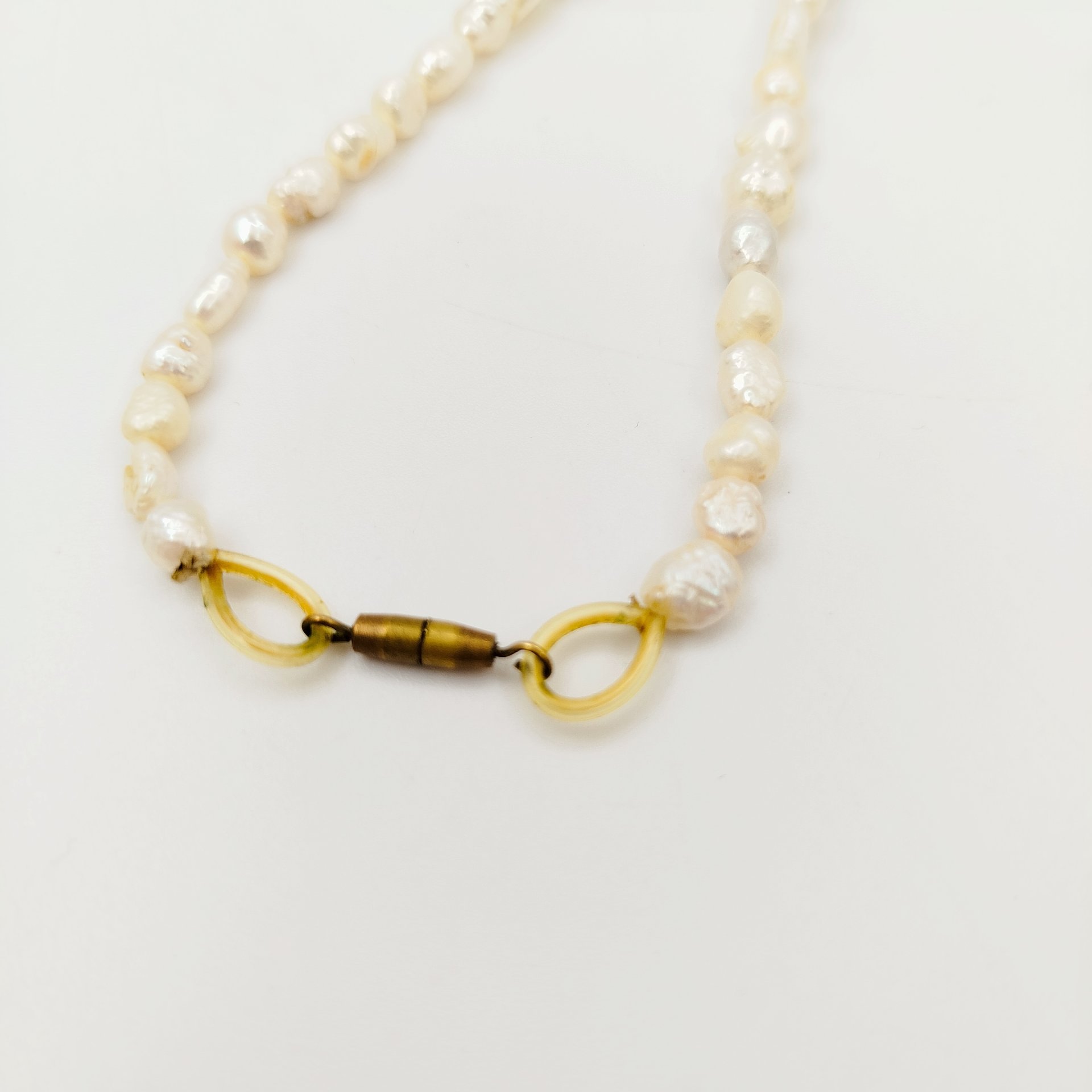 Бусы винтажные, натуральный жемчуг, металл, СССР