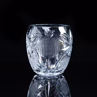 Ваза, украшенная рельефным декором, стекло, СССР, 1970-1990 гг.