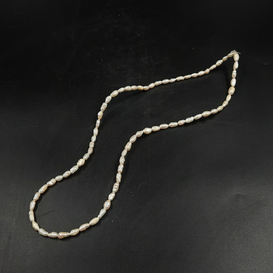 Бусы винтажные с бусинами различных форм, жемчуг, леска, СССР, 1970-1990 гг.