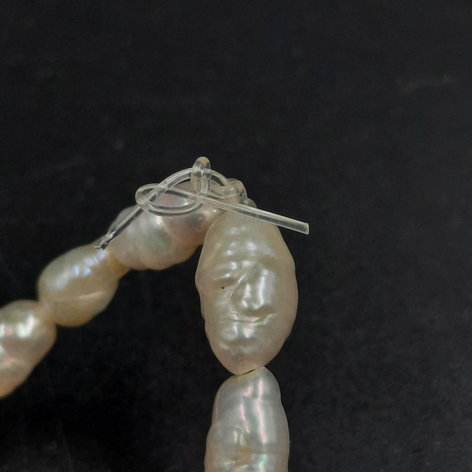 Бусы винтажные с бусинами различных форм, жемчуг, леска