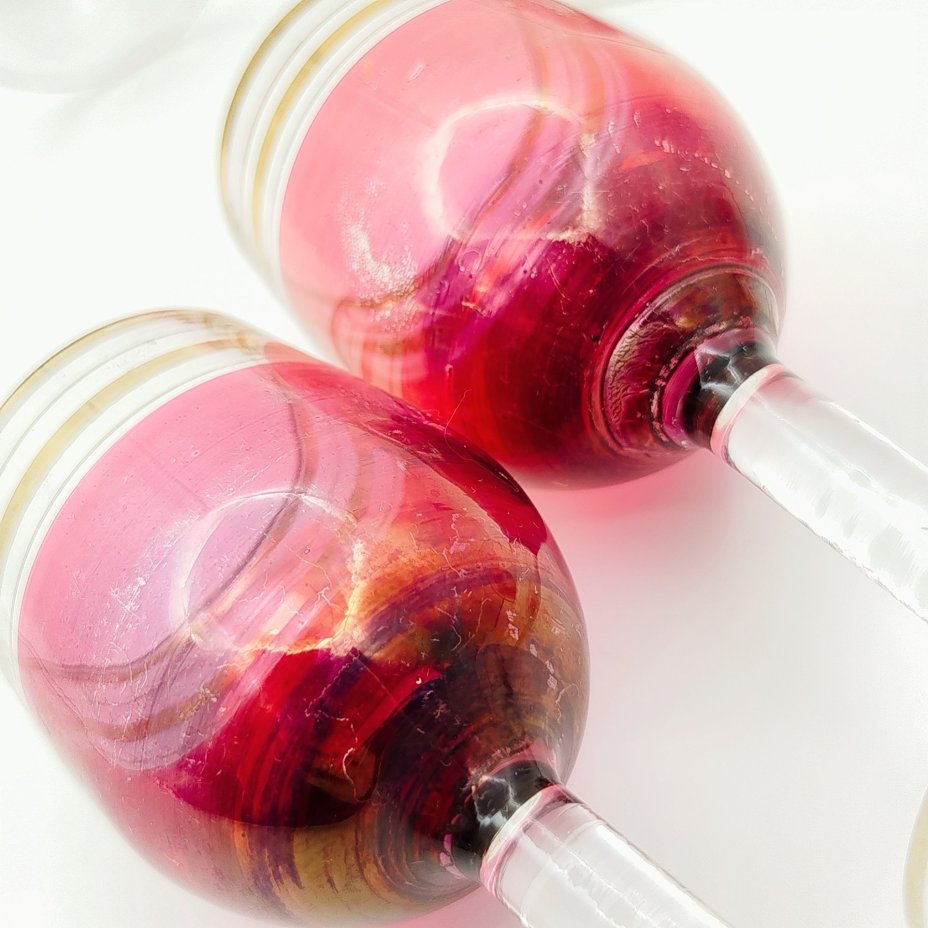 Набор из 6-ти рюмок малинового оттенка