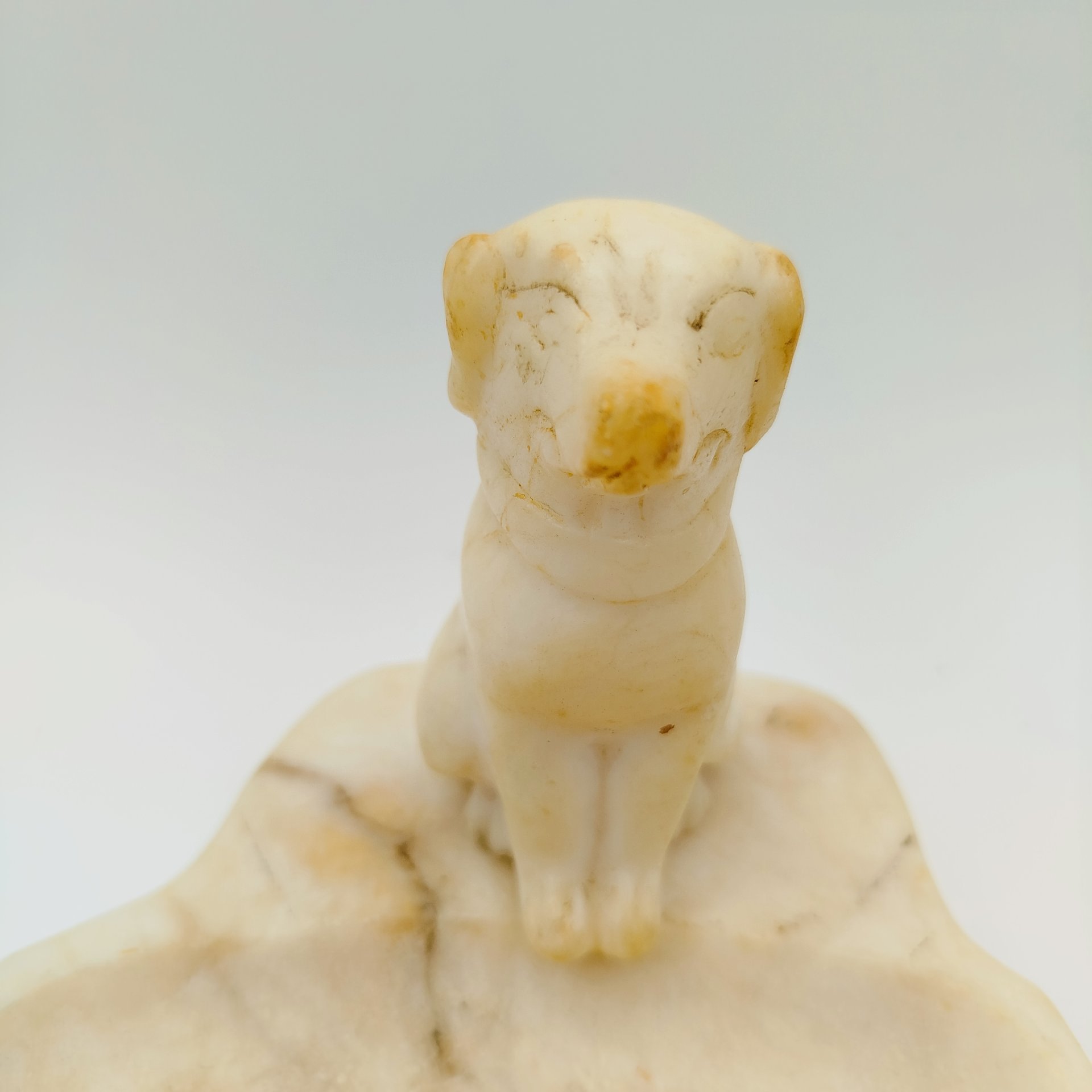 Пепельница "Собака", натуральный камень, резьба, СССР, 1950-1970 гг.