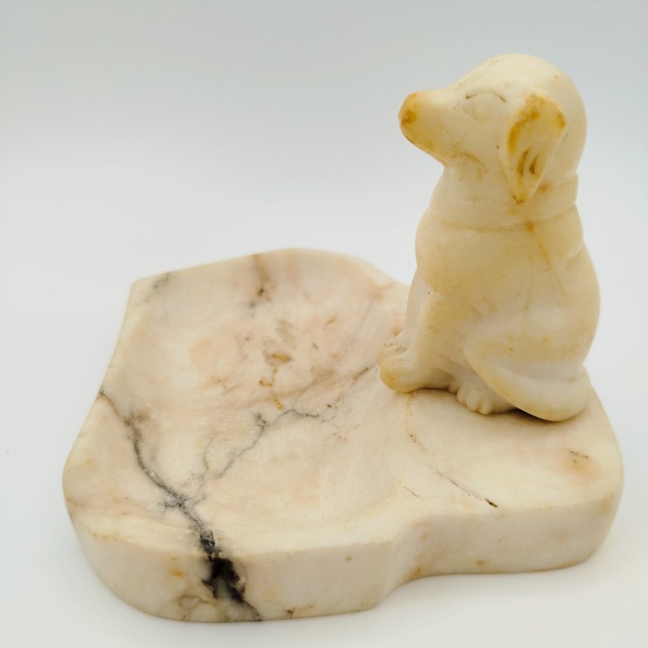 Пепельница "Собака", натуральный камень, резьба, СССР, 1950-1970 гг.