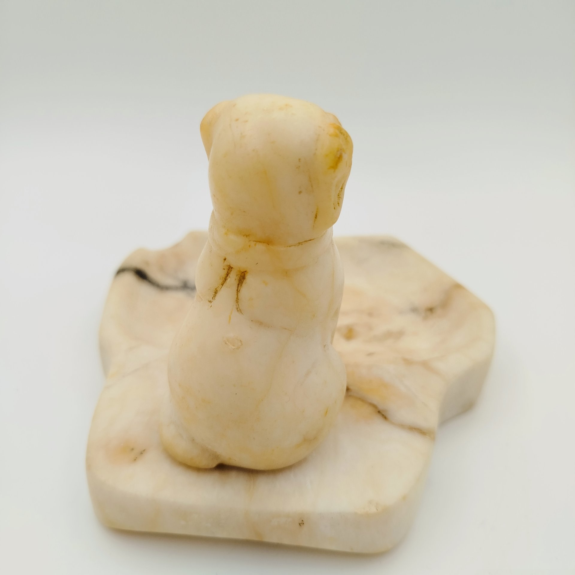 Пепельница "Собака", натуральный камень, резьба, СССР, 1950-1970 гг.