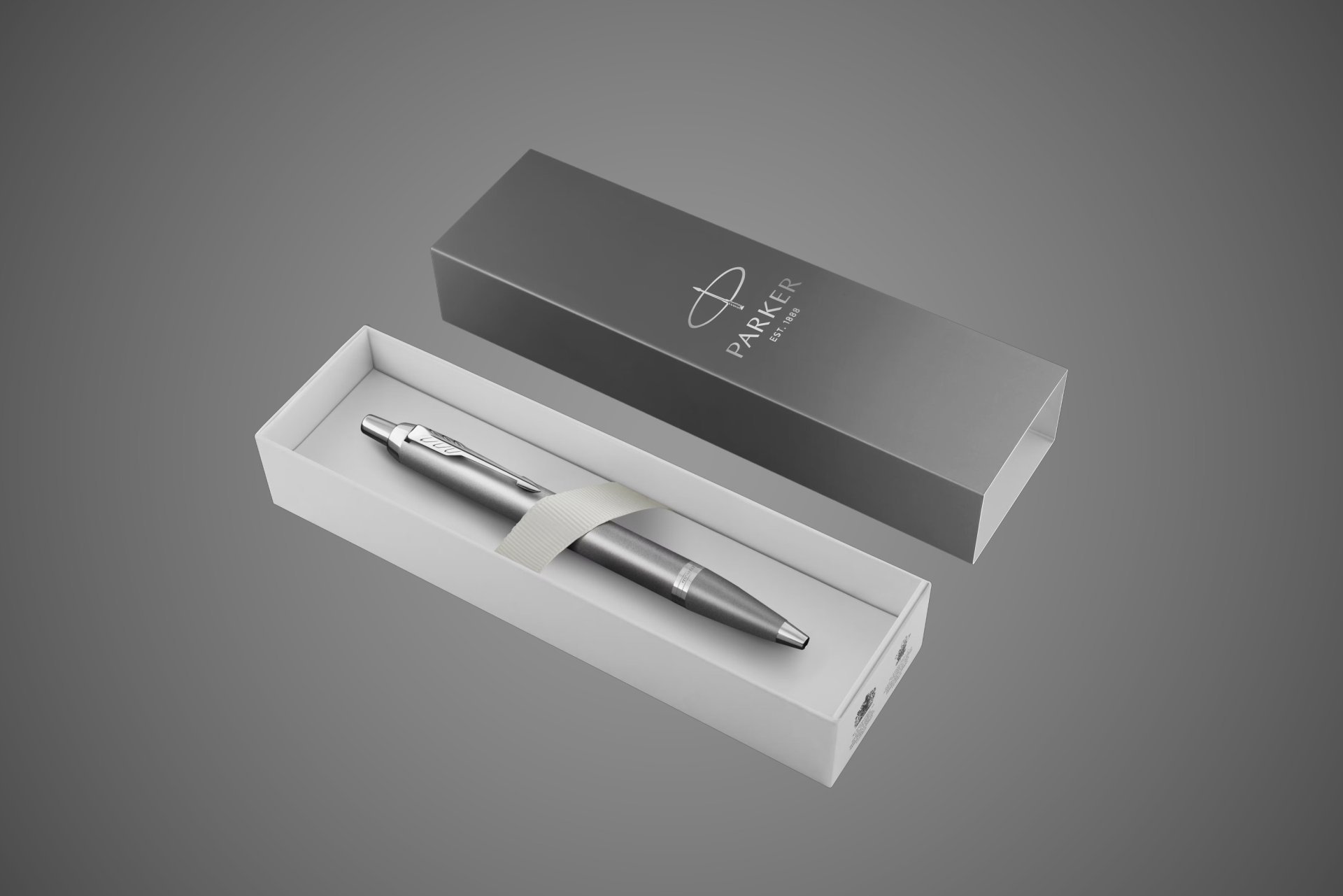 Ручка шариковая Parker "IM Rituals GREY Gradient CT", цвет чернил: Blue, 1,0мм, в подарочной упаковке