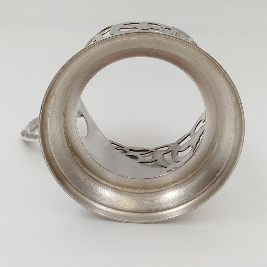 Подстаканник "Богдан Хмельницкий", мНЦ (медь-никель-цинк), Киевский завод столовых приборов и посуды им. Дзержинского (ЗiД, ЗиД), СССР, 1950-1960 гг.