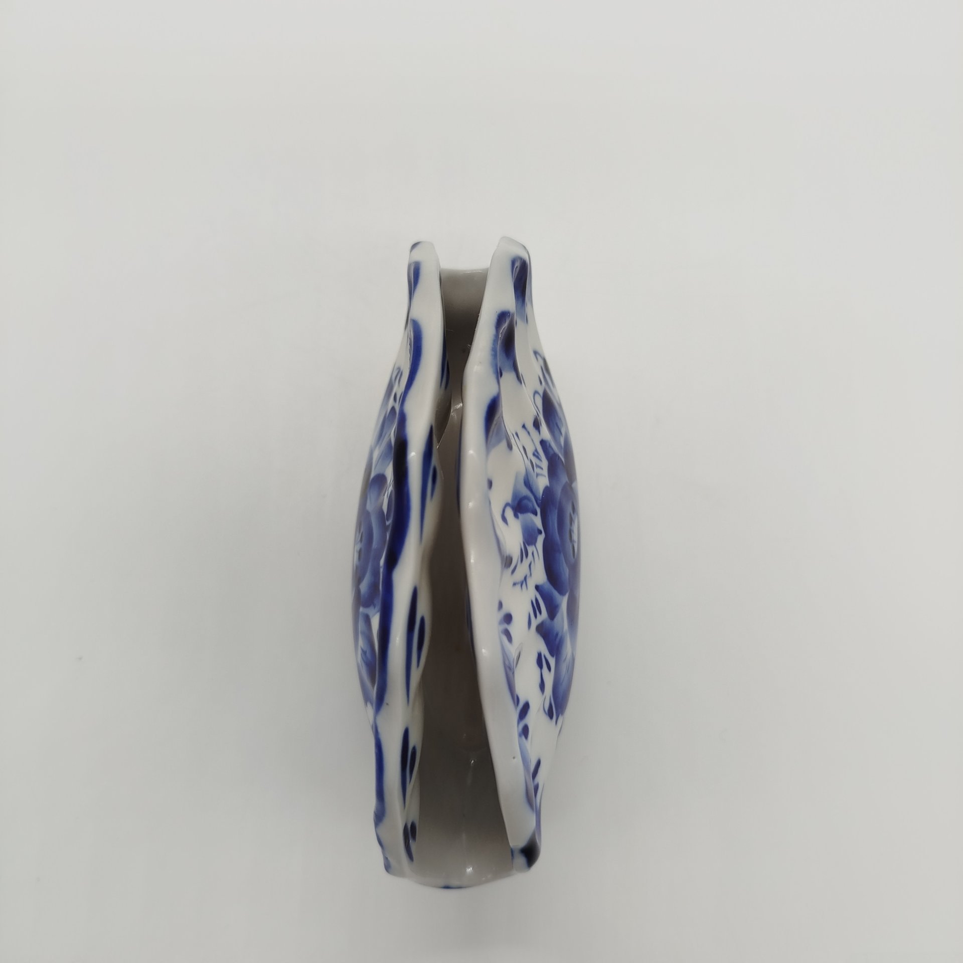 Салфетница с цветочным декором, Гжель, фарфор, СССР, 1990-2010 гг.