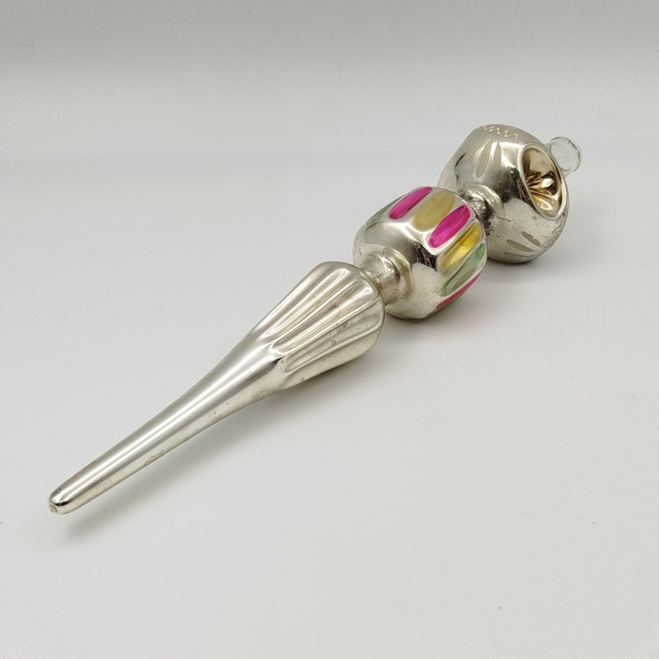 Навершие на ёлку (макушка) серебирстого оттенка