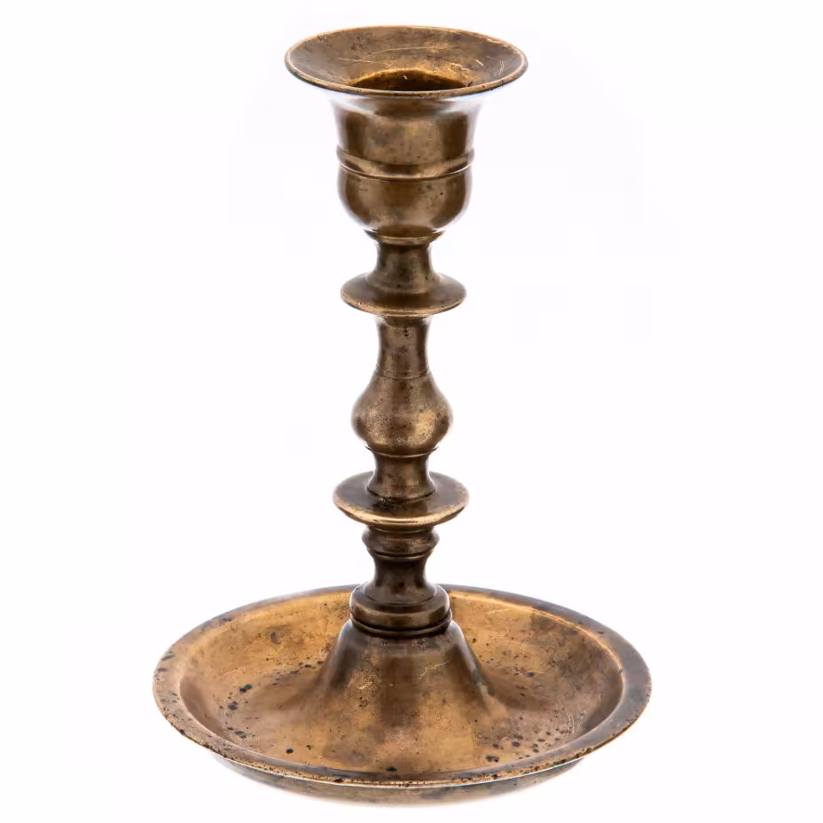 Подсвечник лаконичной формы, латунь,  Российская империя, 1850-1917 гг.