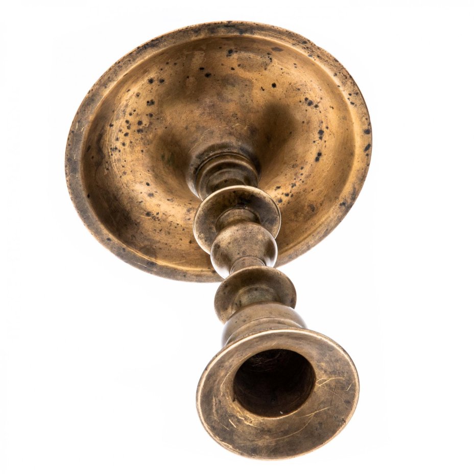 Подсвечник лаконичной формы, латунь,  Российская империя, 1850-1917 гг.