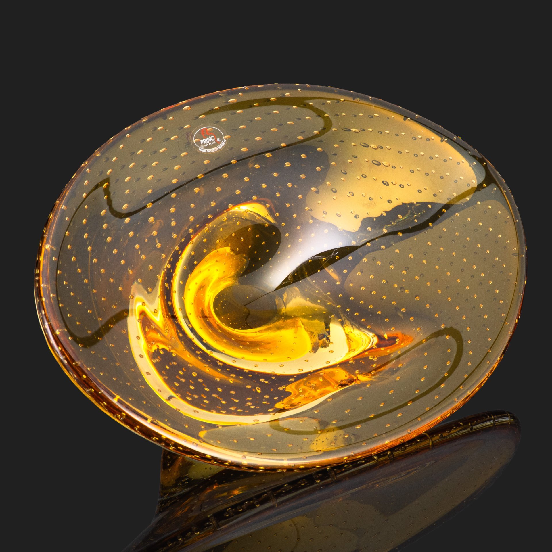 Фруктовница лаконичной формы, Princ Art Glass