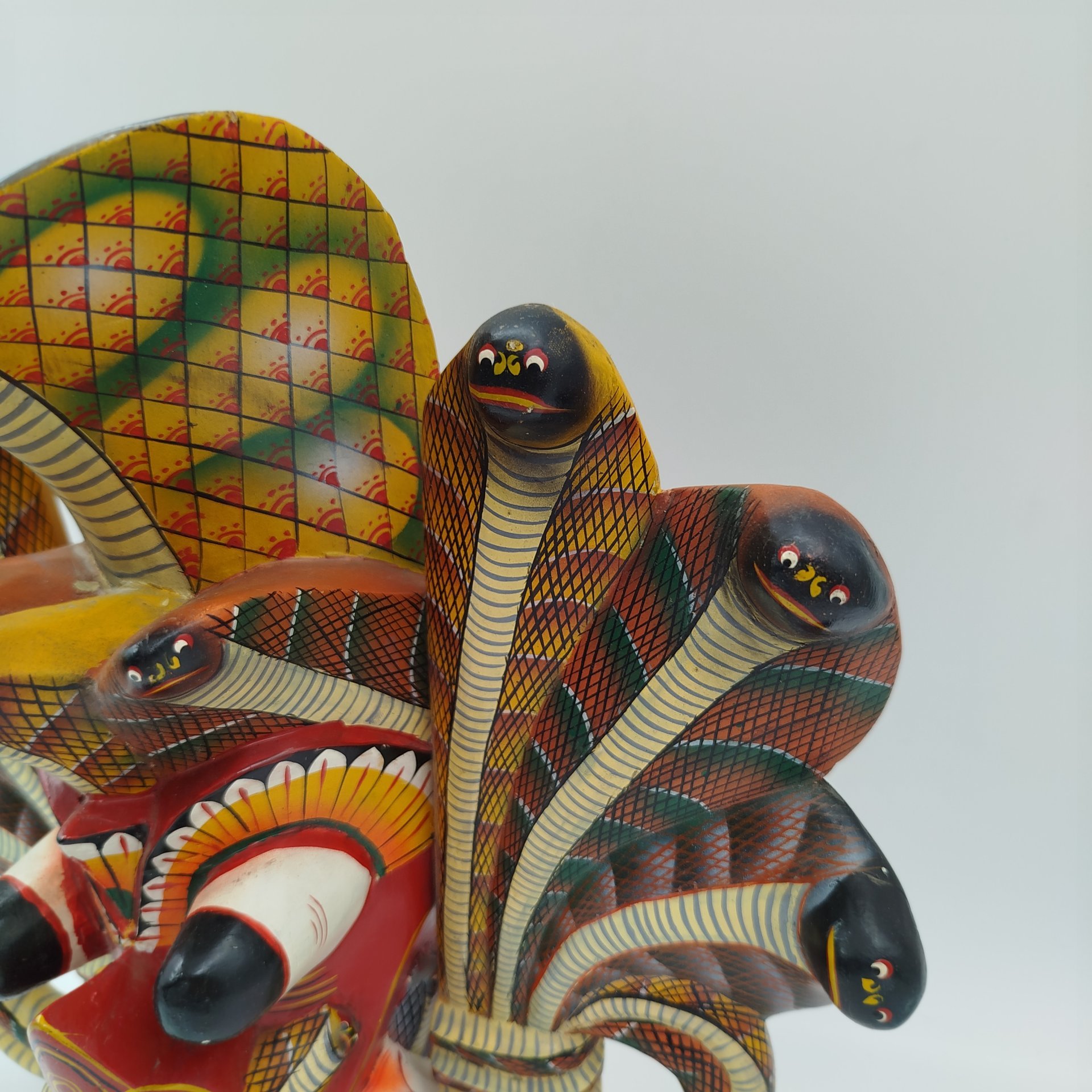 Маска сувенирная "Нага Ракша" (Маска демона Кобр), дерево, резьба, роспись, Шри-Ланка, 1980-2000 гг.