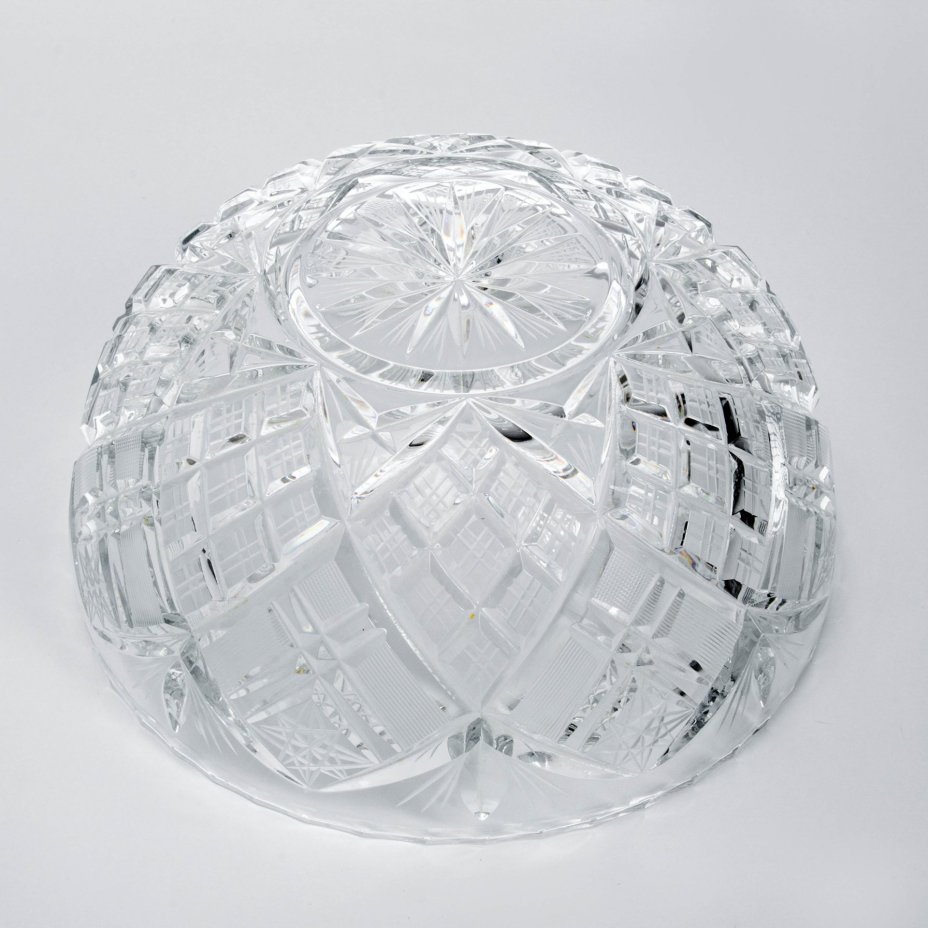Ваза фруктовница, хрусталь, алмазная грань, СССР, 1970-1990 гг.