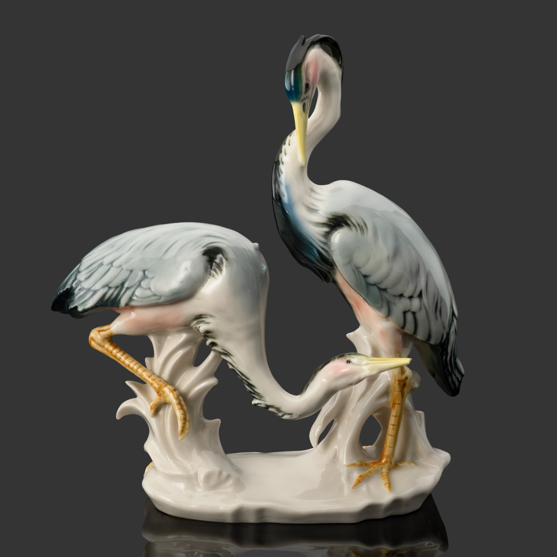 Статуэтка "Цапли", фарфор, роспись, Karl Ens (Карл Энс), Германия, 1919-1945 гг.