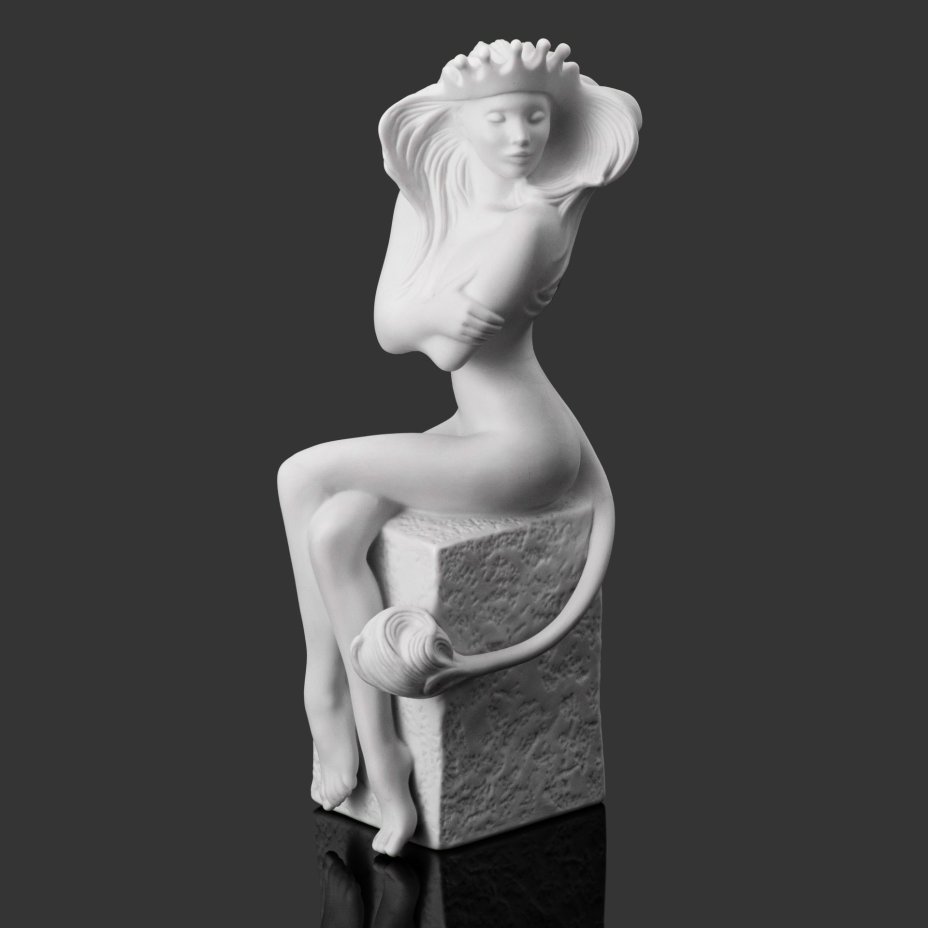 Статуэтка "Лев" из серии "Знаки зодиака", дизайнер Christel Marott, фарфор, Royal Copenhagen, Royal Copenhagen