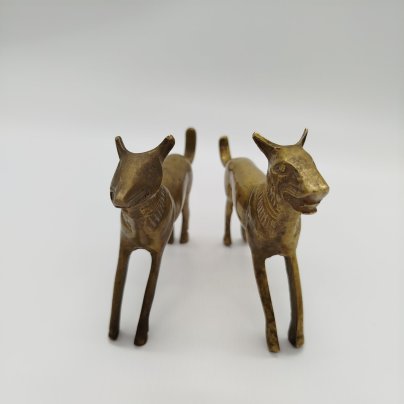 Статуэтки парные "Гончие", латунь, Индия, 1970-1990 гг.