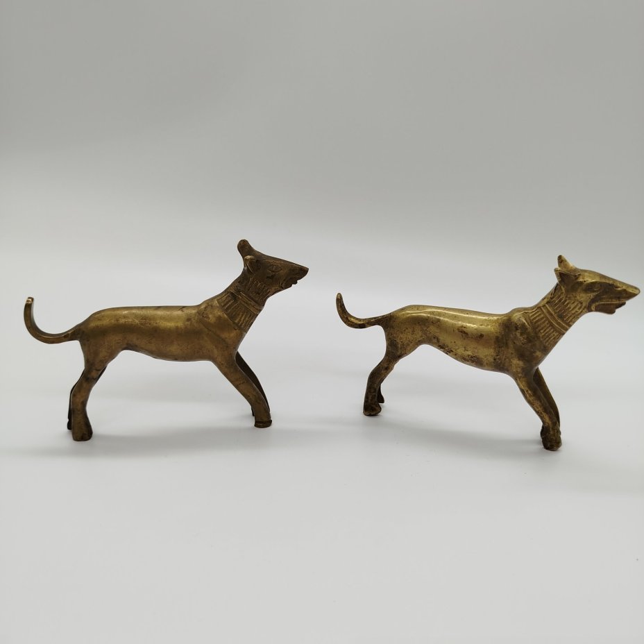 Статуэтки парные "Гончие", латунь, Индия, 1970-1990 гг.