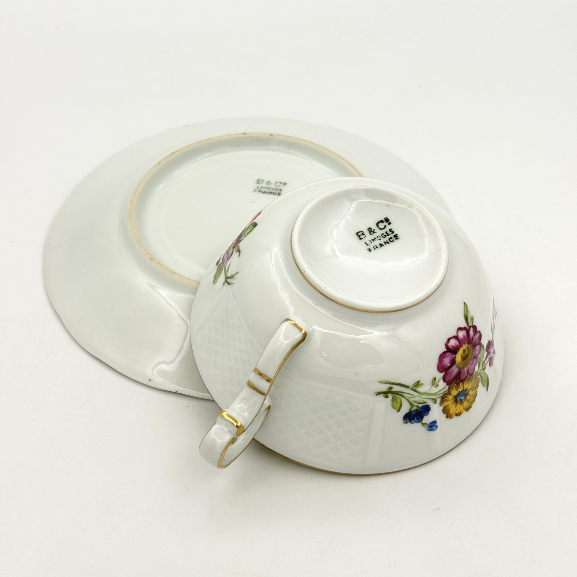 Чайная пара с цветочным декором, Bernardaud