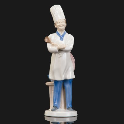 Статуэтка "Повар", фарфор, роспись, VEB Porzellanfiguren Lippelsdorf (Липпельсдорф), ГДР, 1951-1974 гг.