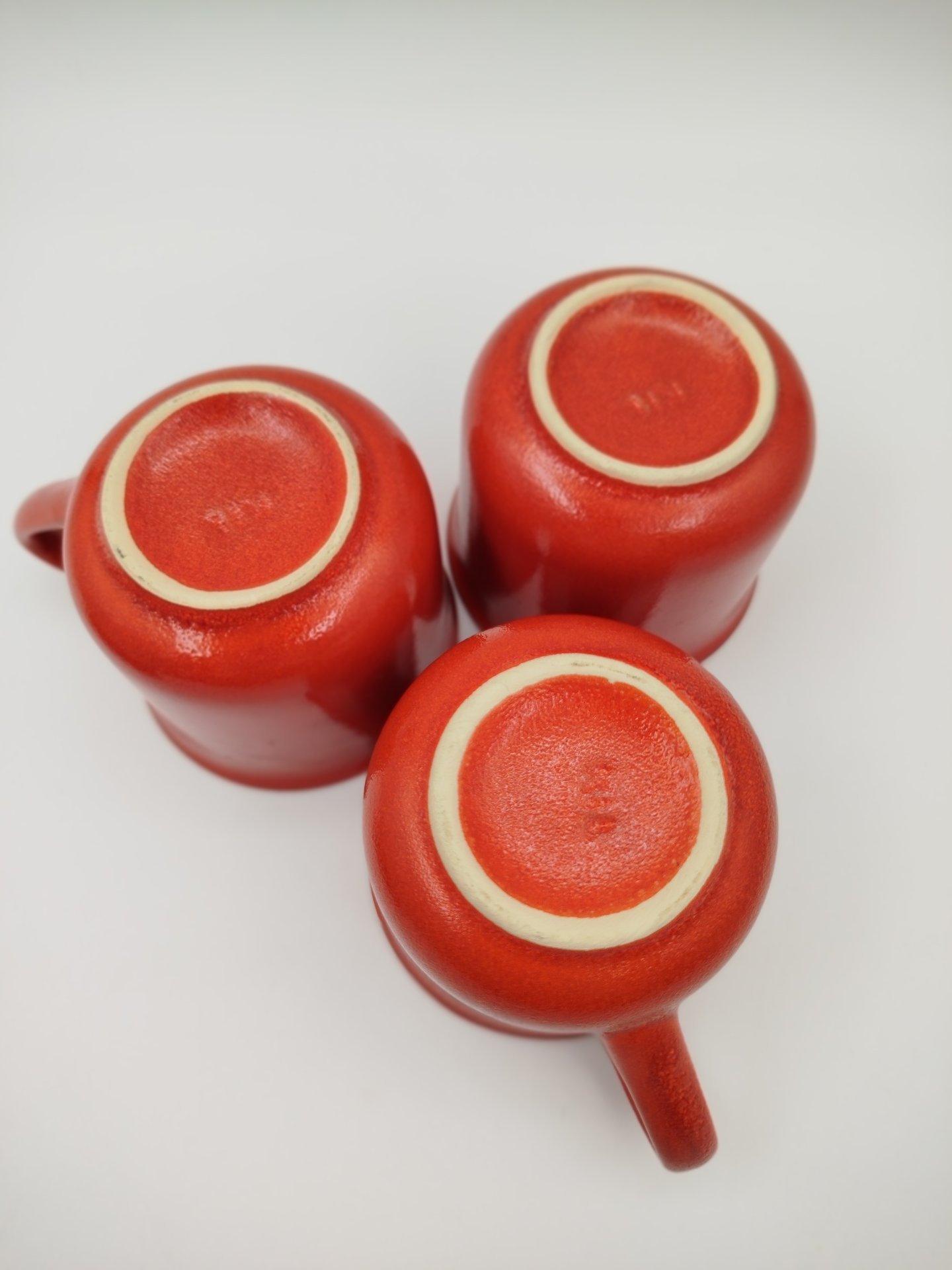 Набор из 3-х кофейных пар красного оттенка