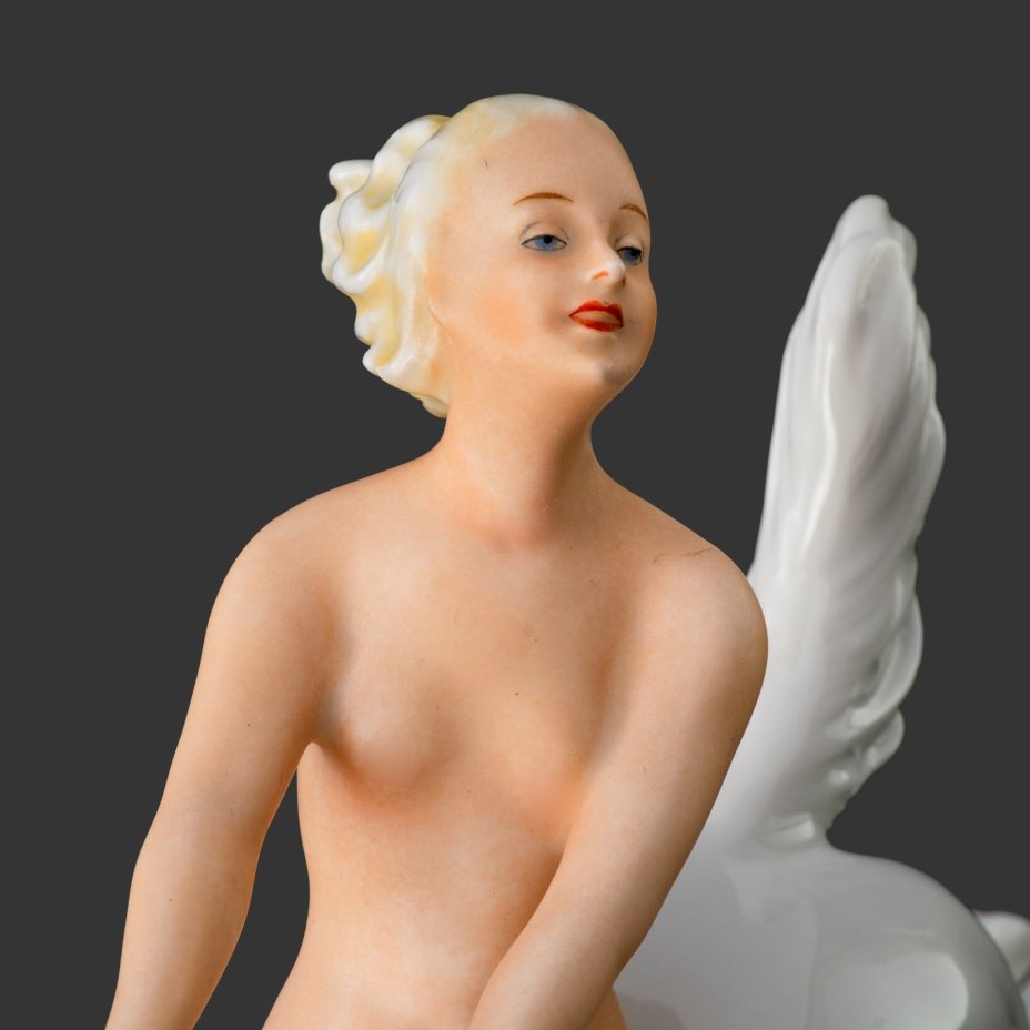 Статуэтка "Обнаженная наездница" ("Амазонка"), фарфор, роспись, Schaubach-Kunst, Wallendorf, Германия, 1926-1953 гг.