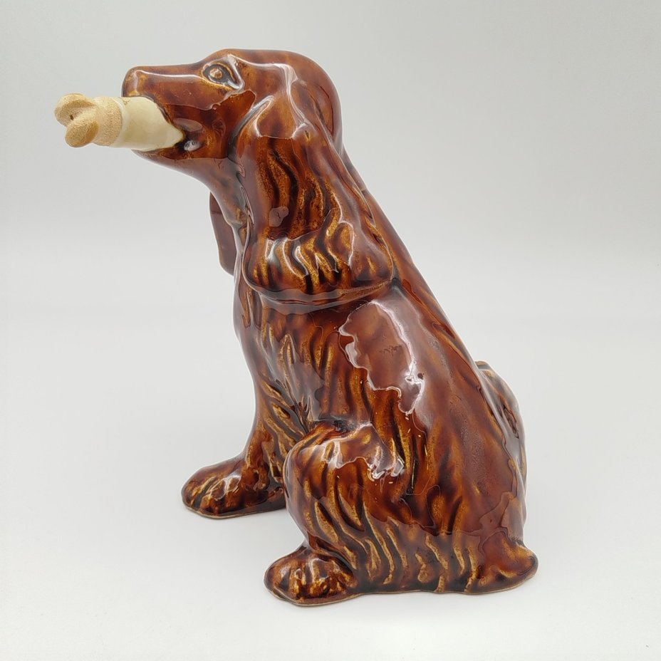 Графин ликёрный "Cazanove" в форме спаниеля с костью в зубах