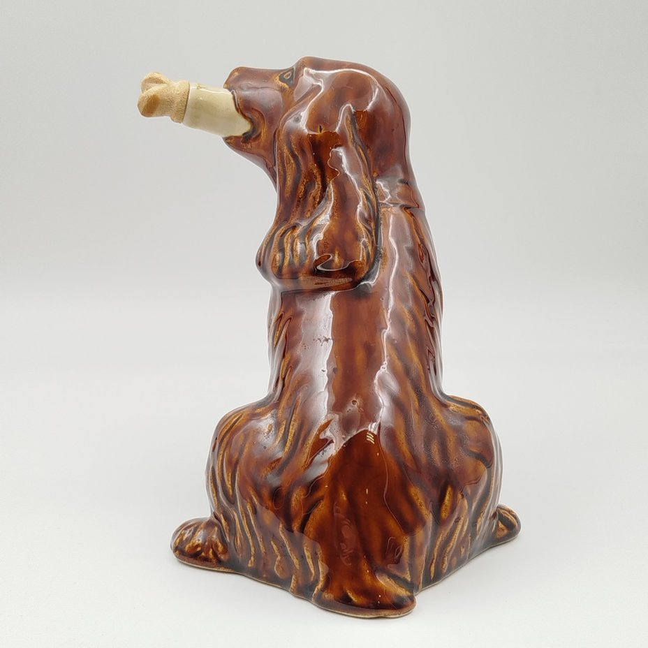 Графин ликёрный "Cazanove" в форме спаниеля с костью в зубах