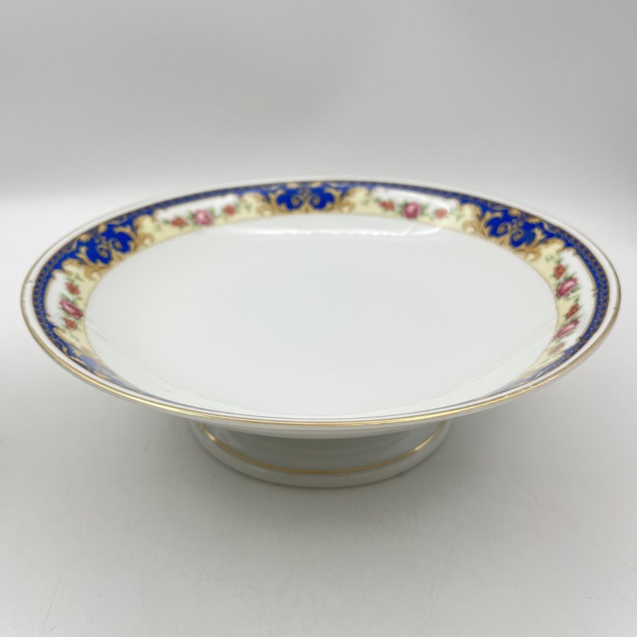 Фруктовница, украшенная цветочным декором, фарфор, деколь, золочение, Moritz Zdekauer (MZ), Чехословакия, 1930-1940 гг.