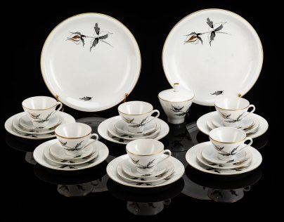 Сервиз чайный "Золотая роза" без чайника на 6 персон (27 предметов)