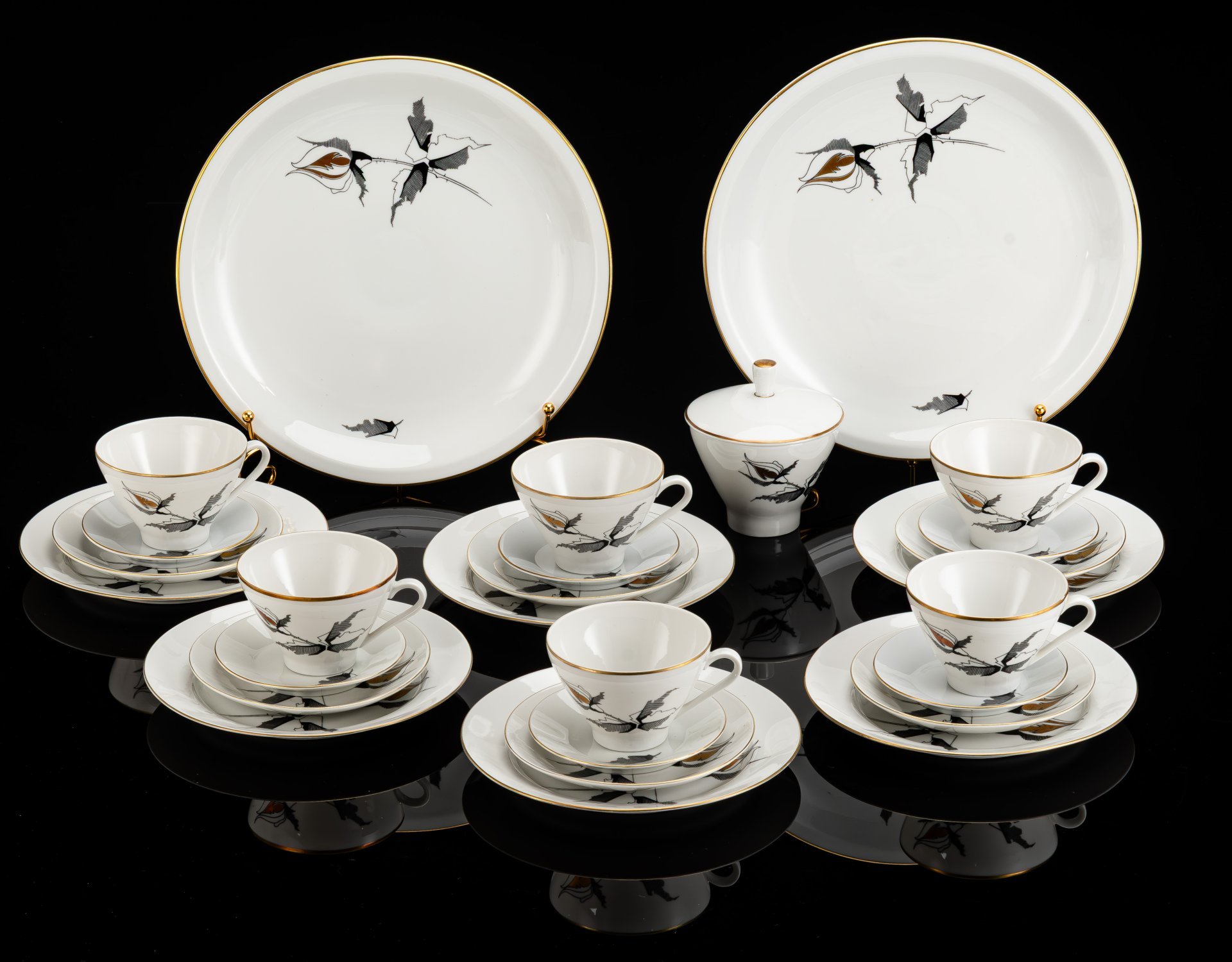 Сервиз чайный "Золотая роза" без чайника на 6 персон (27 предметов)