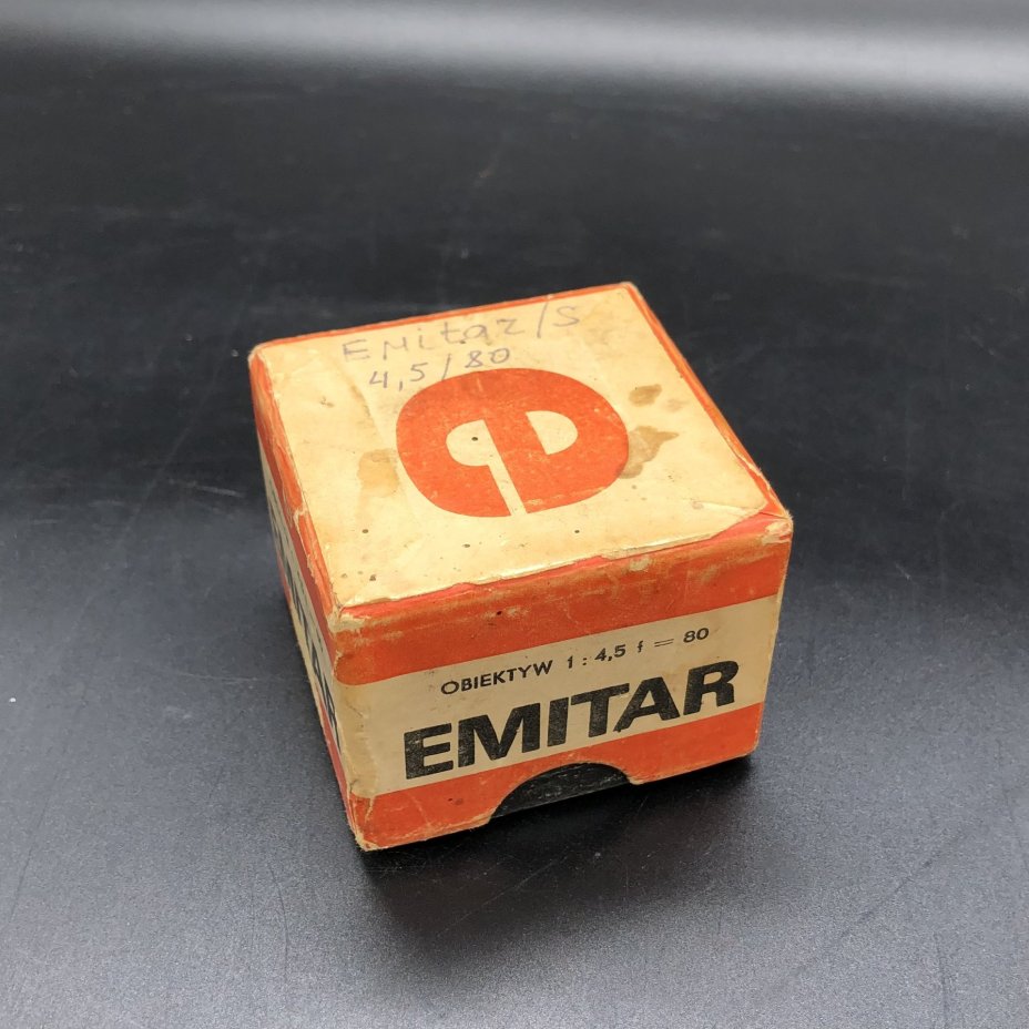 Объектив от фотоувеличителя "Emitar/S 4,5/80" в оригинальной коробке, PZO Warszawa