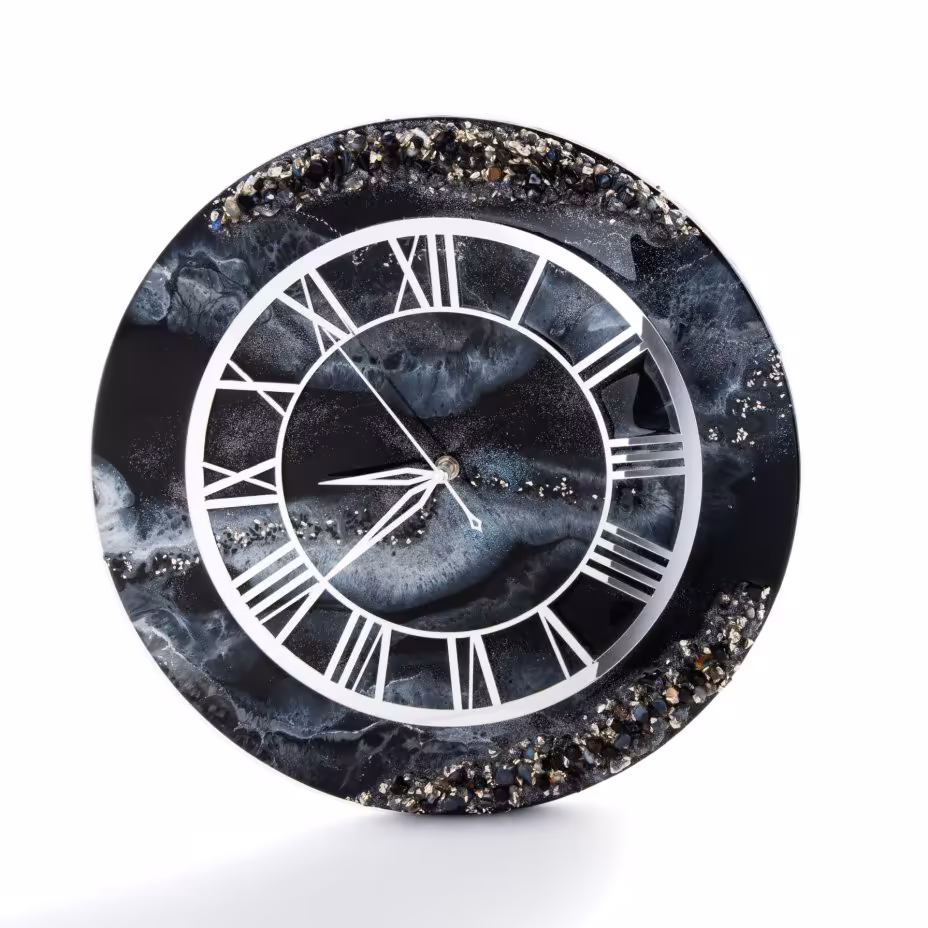 Часы настенные, авторская ручная работа в технике Resin Art