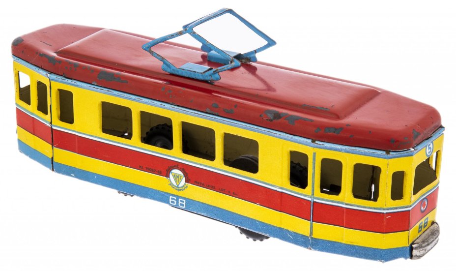 Игрушка  "Трамвай", металл,  Европа, 1966-1979 гг.