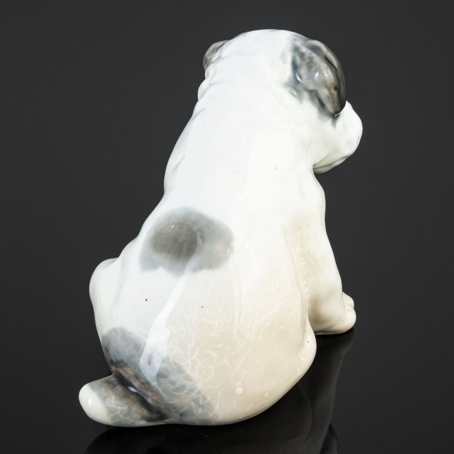 Статуэтка "Щенок" (щенок дога маленький), экспортная марка, Конаковский фаянсовый завод им. М.И. Калинина (ЗиК Конаково)
