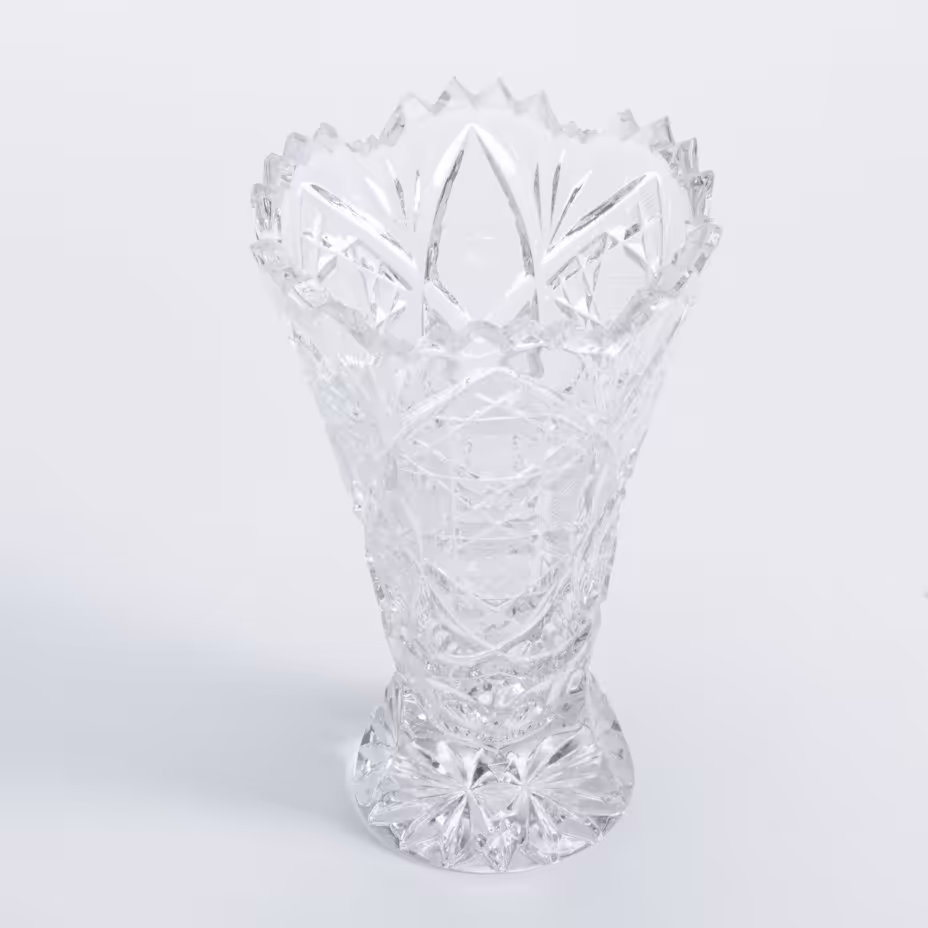 Ваза для цветов, хрусталь, алмазная грань, СССР, 1970-1990 гг.