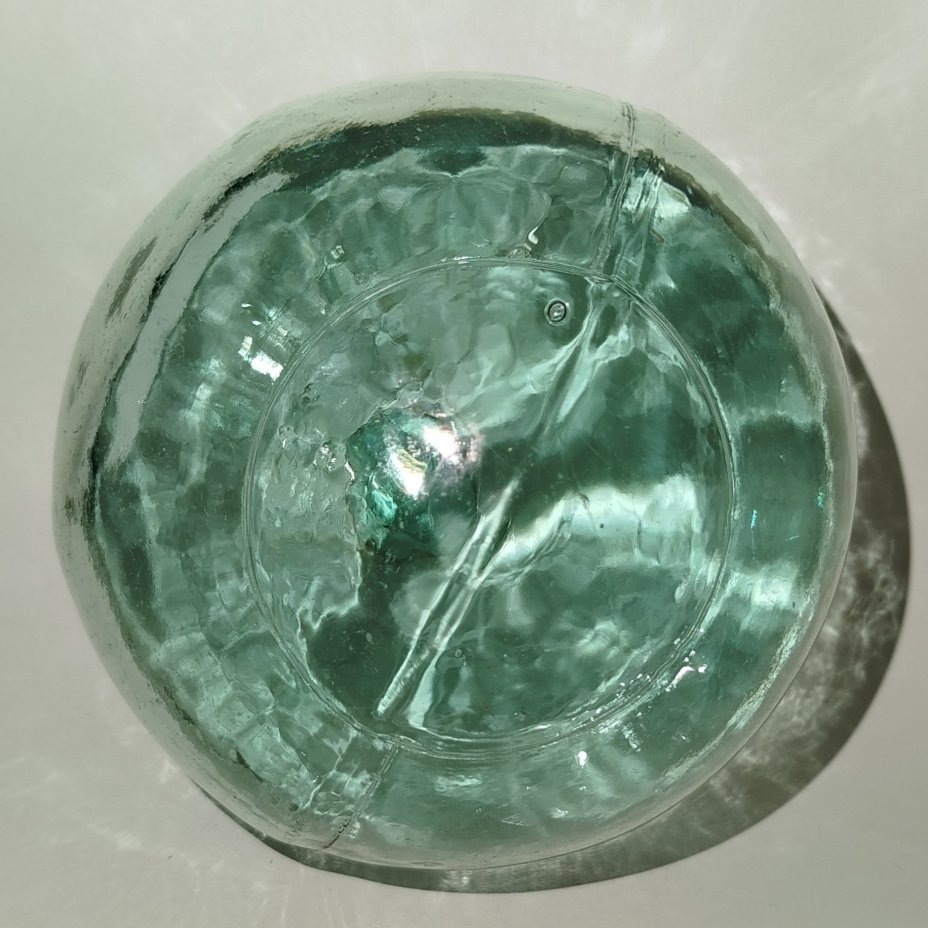 Кухтыль (шар-поплавок для рыболовных сетей), стекло, Россия, 1900-1950 гг.
