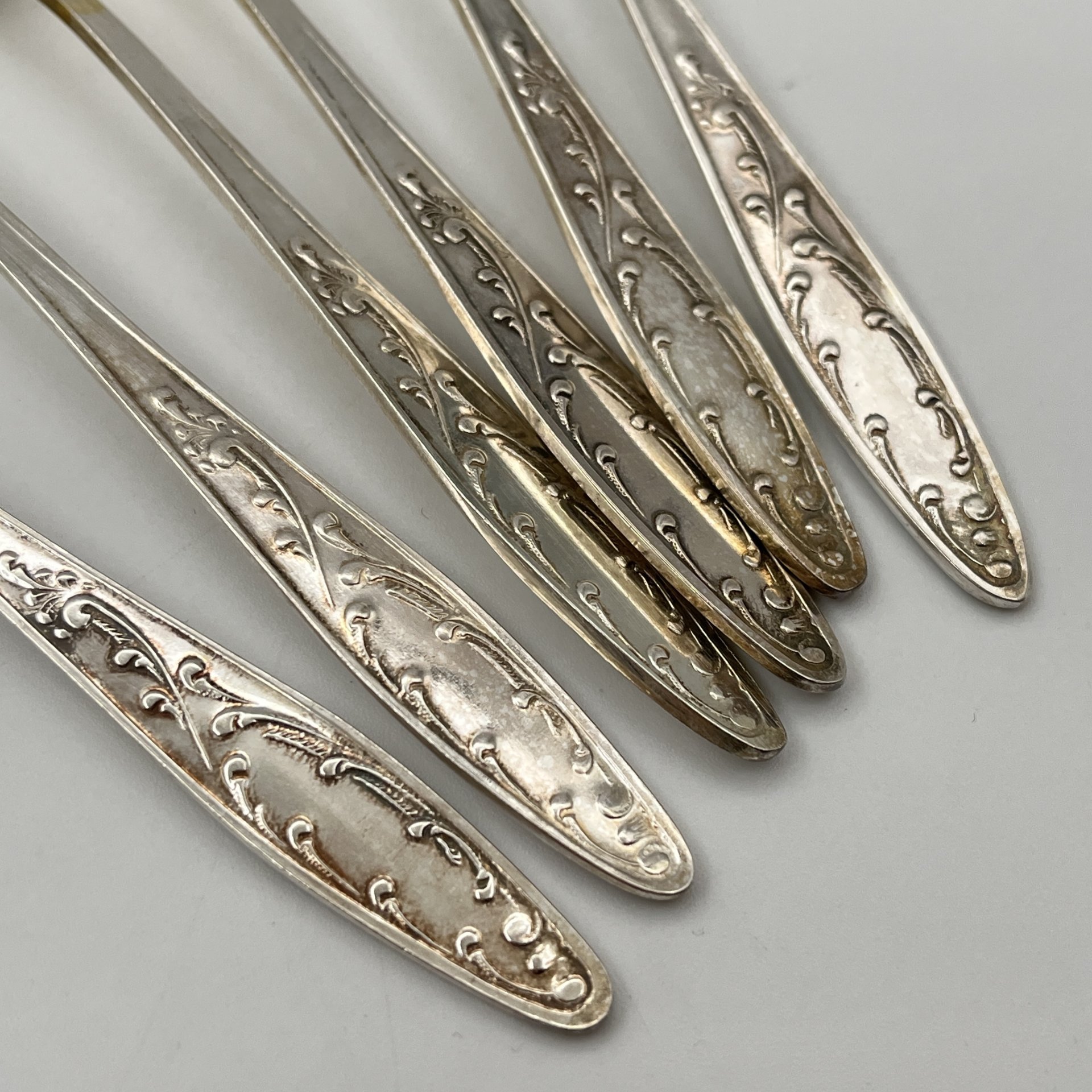 Набор чайных ложек "Пламя" на 6 персон, в футляре