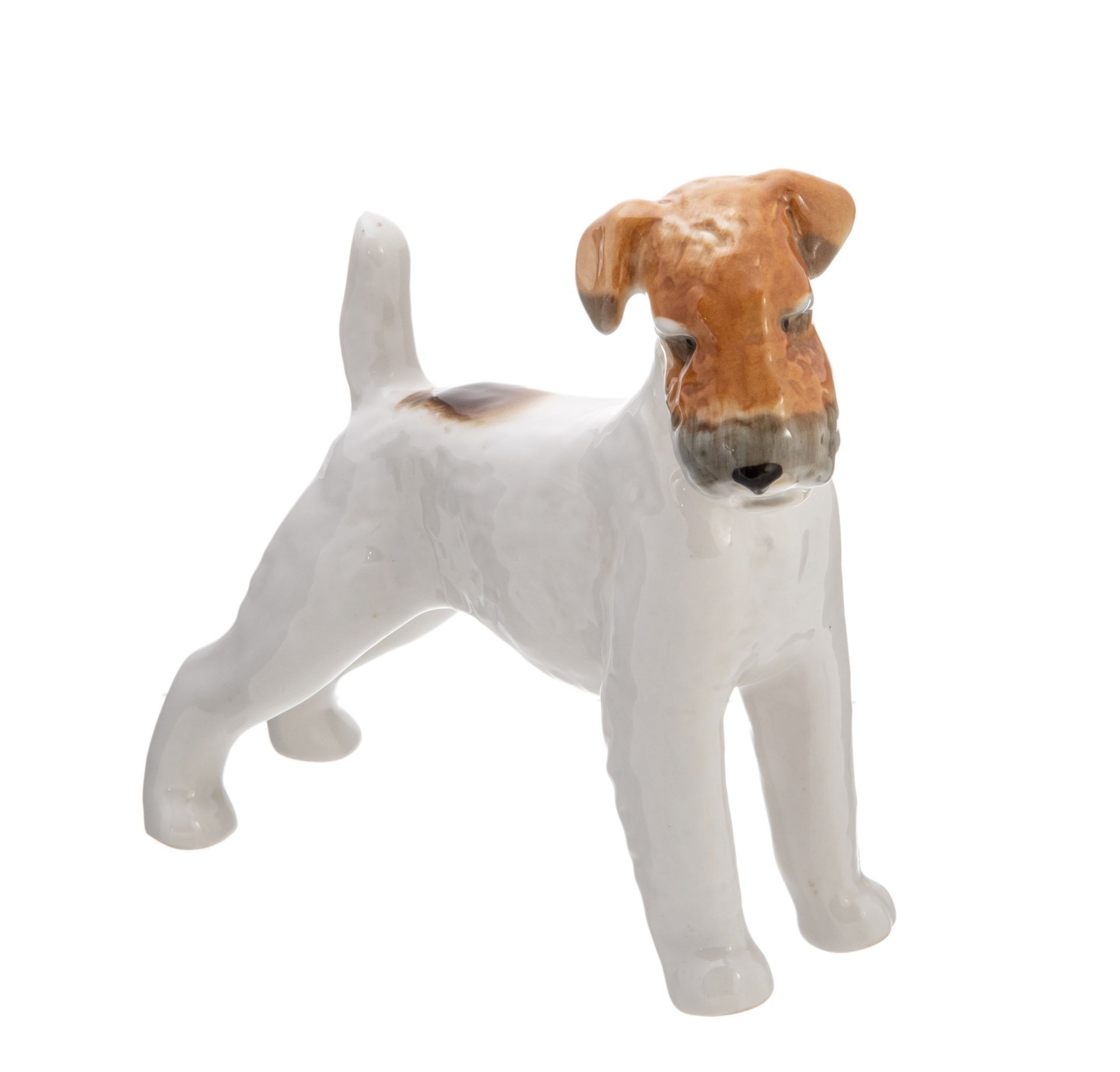 Статуэтка "Фокс-терьер", фарфор, роспись, Ленинградский фарфоровый завод (ЛФЗ), скульптор Б.Я. Воробьев, СССР, 1960-1970 гг., Ленинградский фарфоровый завод (ЛФЗ)