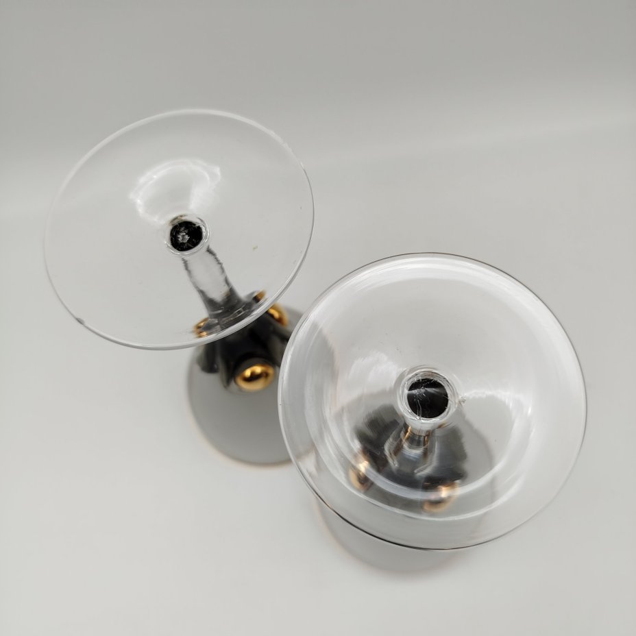 Набор бокалов на 2 персоны дымчатого оттенка